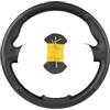 Generic Coprivolante Pelle Cucito a Mano, per Alfa Romeo 147 2000-2010 GT 2004 2005 2006 2007 2008 2009 2010, Coprivolante Auto Fai-Da-Te Cucito a Mano