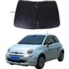 DIYUCAR Parasole per parabrezza interno auto, pieghevole, parasole per auto, parasole per auto, blocca i raggi UV, compatibile con Fiat 500 2010-2025
