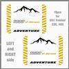 BLACK DOVES GRAPHICS 18pz Adesivi Compatibile con Suzuki V-Strom 1000 per GIVI Trekker 33lt, 46lt Valigie Laterali Strisce Rifrangenti (LEFT and RIGHT side) (Nero/Giallo)