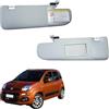 RAEM RICAMBI AUTO Coppia Alette Parasole Destra e Sinistra Grigie per PANDA 312 dal 2012 in poi con Specchio e Tasca - Compatibile, Non Originale