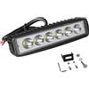 Willpower 1Pcs faro led 6 pollici 18w faretti moto led, faretti led 12v impermeabile per Moto Trattore Camion Off Road Auto SUV ATV 4x4