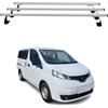 OMAC Heavy Duty Barre Portatutto Trasversali Compatibili con Nissan NV200 2009-2020 - 3 Stangen - Acciaio Argento