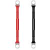 QIMEI-SHOP 2 Pezzi Cavi Batteria Auto 15cm 35mm² Cavi Inverter Batteria 2AWG 12V Cavo Batteria con M8 Capicorda ad Occhielli per Camion Moto Marina Solare Rosso e Nero