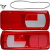 KINGVANS Vetro di ricambio destro per fanale posteriore - Vetro acrilico con guarnizione in gomma e viti per VW Crafter, MAN TGE, DAF LF/CF/XF/XD