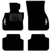 QUEMAR Tappetini Auto per Mini Clubman II F54, Bordo Bianco, 2 Ricami | dal 2015 / Kit Tappeti Moquette e Gomma su Misura / Set 2 Anteriori + 2 Posteriori / Ricami e Colori Personalizzati