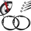 JFG RACING Tubi Freno Moto 2 Pezzi, Tubi Flessibili Freno Frizione rinforzati Idraulici da 500mm-2000mm per Pit Dirt Bike Enduro Motocross ATV Quad (1400mm Nero)