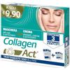 F&F Srl Collagen act trattamento viso 2 fasi maschera anti age elasticizzante 3 pezzi da 15 ml + crema idratante lenitiva elasticizzante