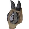 COVALLIERO FinoStrech Zipper FS26 - Maschera antimosche a maglia fine con chiusura lampo, elastica e leggera, protezione per occhi e testa (noce, cob)