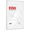 HIMEETIME® 1x Cornice per foto,40x50 cm,Alluminio Metallo argentata,Passepartout 30x40cm,Cornice 40x50cm Grande per Foto Disegni,Solo per Espositore a Parete
