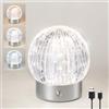 HARPER LIVING Lampada da tavolo ricaricabile, piccola lampada da tavolo a batteria, 3 colori e lampade touch LED dimmerabili, luce da tavolo wireless per comodino, soggiorno, camera dei bambini,
