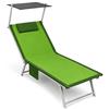 Intimitaly Telo Lettino Mare in Microfibra, 190x70 cm, con Cuscino Gonfiabile Integrato, Tasche Laterali ed Elastici agli Angoli, Asciugatura Rapida (Verde)