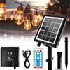 Joycabin Catena luminosa solare da 2400 mAh, scatola di controllo con telecomando, 8 modalità di illuminazione, impermeabile, luminosità regolabile, 2,4 W, controller per pannello solare, catena