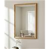 MO.WA Specchio da Parete con Cornice Classica cm. 45x65, Made in Italy, Specchiera oro antico Montaggio a Parete, in Legno per camera bagno ingresso
