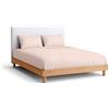 Nina Home Completo Lenzuola in Puro Cotone, Set Biancheria da Letto Premium Quality Made in Italy, con Federe 50x80cm (Cipria, Una piazza e mezzo, Tinta Unita)