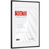 HIMEETIME® 1x Cornice per foto,50x70 cm,Alluminio spazzolato Metallo Nero,Passepartout 40x50cm,Cornice 50x70cm Grande per Foto Disegni,Solo per Espositore a Parete