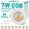 HiBay Set di 8 Faretti LED da Incasso per Cartongesso,7W 600LM Luci da Soffitto Intern,Foro 65-85mm Luce Naturale 4000K per Cucina,Interno,Faretti Led Soffitto COB 230V