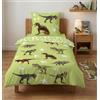 BrandMac Dinosauri T-Rex Copripiumino Singolo 140x200 + Federa 63x63 100% Cotone