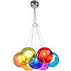 GaoHX Moderno a Lampada a sospensione Lampadario a sfera in vetro colorato creativo, colorata in vetro Paralume Lampada da soffitto per Balcone Soggiorno Ristorante Camera da letto Plafoniera, lampadina G4