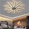 ycwdcz Ventilatore Da Soffitto 100CM Di Grandi Dimensioni Con Telecomando APP Reversibile DC 6 Velocità Ventilatore Da Soffitto Silenzioso Con Luce LED Dimmerabile Per Soggiorno Camera Da Letto-Black||100CM