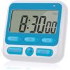 QUMOX Timer digitale da cucina con allarme e grande schermo LCD HX106 blu