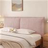 ZCXRYFL Imbottito Copri testiera/cuscino testiera per letto matrimoniale singolo, lavabile spessa Cuscini Schienale Copri Testata Letto copertura protettiva antipolvere(With headboard-180x60x6cm,Pink)