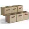 GRANNY SAYS Cubi portaoggetti scaffale, scatole portaoggetti a cubo in tessuto 27x27, scatole portaoggetti quadrate per scaffali, cubi cestini portaoggetti, cube shelves storage boxes - Cachi