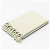 PARAMAISON Telo Mare con Frange, 100% Cotone Fouta, Tinta Unita, Asciugamani Spiaggia, Lettino| 90x160 cm Panna