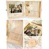 Joli Coon Cofanetto regalo zio in legno, 14 x 14 x 3 cm | Veri fiori secchi, magnete per inserire una foto, ricordo decorativo da esporre, lavorazione curata