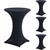 Tigerkinwit tovaglia rotonda, 80-85 cm, 4 pezzi, lavabile, per bar, festa, matrimonio, tavolo da bistrot 80 x 110 cm