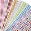 Jesustree Adesivo Strass, Adesivi Fogli di Perline Multicolor autoadesivi per scrapbooking 9 Fogli/ 4536PCS Rotondi Gemme di Cristallo Foglio per DIY Artigianato Abbellimenti Decorazione