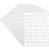 PATIKIL 20 Fogli Adesivi Lettere 2240 Pezzi 1/2 Pollice Piccoli Adesivi Vinilici Lettere Numeri Per Cassetta Postale Poster Scrapbooking Bottiglia Decorazione Classe Bianco