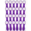 trendfinding 24 mollette da bucato con molle a pressione in acciaio inox e Soft Grip Softgrip Soft Touch Softtouch viola grigio scuro, LI3400E-24_PU