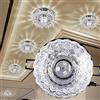 eecoo Plafoniera, Lampadario Cristallo, Luci da Incasso 3W con Apertura 5-8cm, Faretto Decorativo a LED per corridoio Creativo in corridoio, corridoio, Soggiorno, Camera da Letto(Bianca)