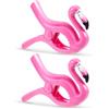 TIANLUD Clip per Asciugamani da Spiaggia, 2pcs Mollette per Asciugamani da Spiaggia per Lettini e Sedie a Sdraio, Clip da Viaggio Sicure per spiaggina, Giardino, Piscina(Fenicottero)