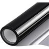 NUTKIT Pellicola Specchio per Vetri Finestre, 43x400cm, Pellicola Elettrostatica per Finestre, Senza Colla, 100% Protezione UV, con Spatola e Taglierino, per Casa, Camera, Ufficio - Argento Nero