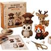 ATLETHIOLOG 2026 Kit fai da te per creare piccoli animali 3D con perline, kit per ricamo a mano con perline, set di perline a tema animali 3D carini - un regalo pensato e fatto a mano (1#)