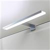 YIQAN 30 cm LED lampada da specchio per bagno 7W 490 lumen 230 volt bianco caldo 3000K alluminio completo 3in1 luce per impermeabile IP44