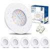 HiBay Faretti Led da Incasso per Cartongesso 7W Faretti Led Soffitto Incasso 850LM,3000K Bianco Caldo,220V Bianco IP44,Foro Ø60mm-68mm per Cucina,Esterno Set di 6