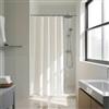 YISURE Tenda da doccia stretta, 120 cm di larghezza, per piccole vasche da bagno, in poliestere, idrorepellente, larghezza 120 x altezza 180 cm