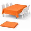 Linea Macarena Tovaglia Monouso 150x240cm in TNT Effetto Tessuto - Impermeabile e Antistrappo - Contatto Alimentare - Ideale per Feste Compleanni e Buffet - Made in Italy - 1 Pezzo in Blister - Colore (Arancio)