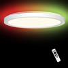 Aulaiyi Plafoniera LED dimmerabile, 50 cm, 36 W 3600 lm, cambio colore RGB con telecomando, 2700 K-6500 K. Questa plafoniera piatta è adatta per bagni, camere da letto e soggiorni (Rotonda)