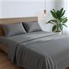 MAXIME MAISON - Lenzuola Letto Singolo Cotone Made in Italy in Puro Cotone 100%, Completo Letto Singolo 1 Federa Inclusa, Tocca con Mano la Qualità di un Tessuto in Fibra Naturale (Grigio Scuro)