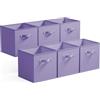 GRANNY SAYS Cubi portaoggetti scaffale, scatole portaoggetti a cubo in tessuto 27x27, scatole portaoggetti quadrate per scaffali, cubi cestini portaoggetti, cube storage bins for shelf - Viola