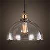 TOKTOP Lampada a sospensione in vetro, per interni a sospensione, vintage, paralume in trasparente, lampadario, soggiorno, E27, plafoniera per camera da letto, cucina, sala da pranzo