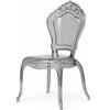 Biscottini Sedie Barocche in Policarbonato Trasparenti Fumé - Poltrona Effetto Cristallo - Sedie in Plastica Luigi XV Moderno - Sedia Elegante per Sala da Pranzo, Cucina, Soggiorno, Ristorante