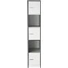 VDD Armadio a colonna, bagno, camera da letto o corridoio, altezza 180 cm, grigio