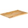 Keeushr Piano da tavolo in legno di mango massiccio con bordo albero, 70 x 60 x 3,8 cm, bordo naturale rustico, versatile piano di ricambio per tavoli a casa o commerciale, facile da pulire, liscio
