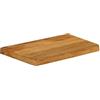 Keeushr Piano da tavolo in legno di mango massiccio con bordo dell'albero, 50 x 20 x 3,8 cm, piano in legno rustico come piano di ricambio per tavoli, versatile e combinabile con diversi supporti
