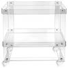 Iplex Design iPLEX - Valletto Portavivande Carrello con Ruote sottostanti in plexiglass Trasparente Dim. 64x60,5x39,5 cm Made in Italy
