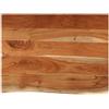 Keeushr Piano lavabo in legno massiccio di acacia, 80 x 60 x 2,5 cm, rettangolare, con bordo naturale, versatile come piano di lavoro o scaffale, superficie facile da pulire
